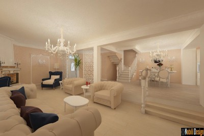 Design interior living casa stil clasic  Huedin
