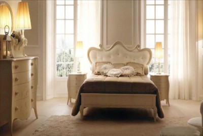 Paturi tapitate dormitoare clasice Eros - Mobila dormitor clasica Italia